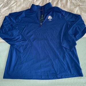 NWT 2025 Ryder Cup Cutter & Buck Adapt Eco Knit Stretch Big and Tall QZip 4XB